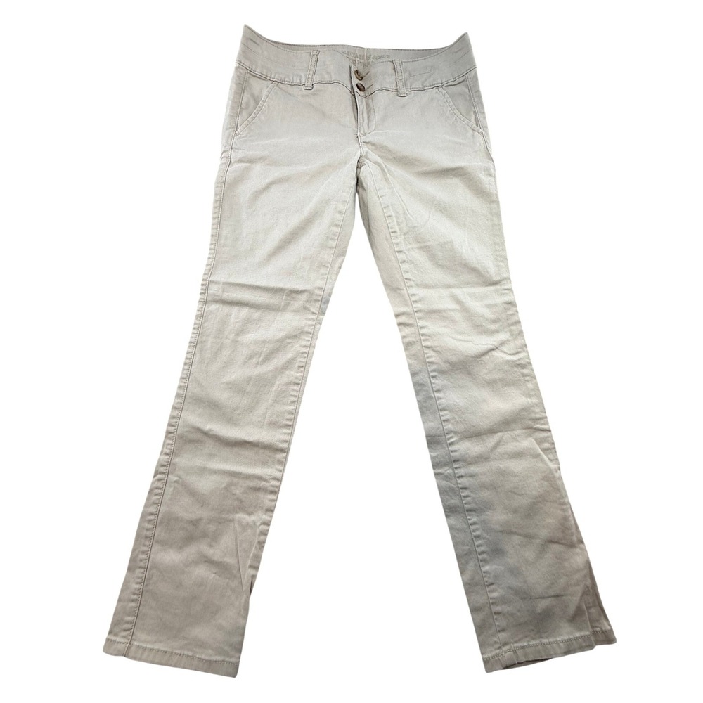 American Eagle Outfitters Skinny Stretch Khaki Pants Tan Women 4 Short Work Fit